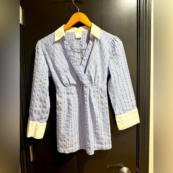 Motherhood Maternity Striped V Neck Top Size Small. Style #95608-95 . - Picture 1 of 5